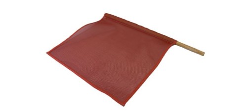 18" Red Mesh Flag - Wood Handle